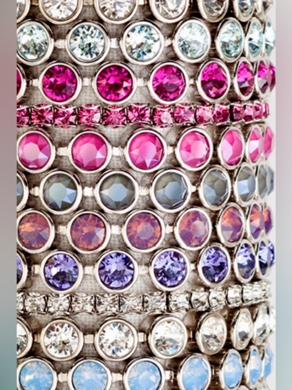 🩵💎NWT Touchstone by Swarovski CARIBBEAN Ice Bracelet 7 1/4" Rhodium Plating - Picture 8 of 11